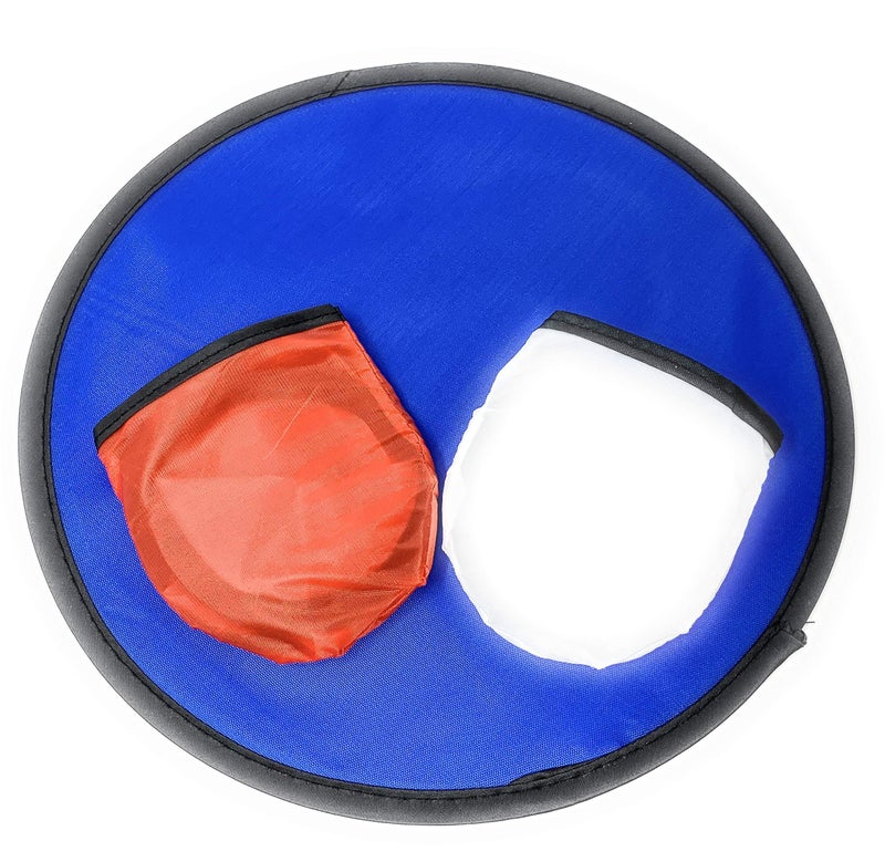 Funiverse Bulk 12 Patriotic Folding Pocket Fans or Foldable Flexible Flying Discs with Storage Bag Assortment - 9.5" Folding Frisbees in Patriotic Red, White and Blue - Image 2